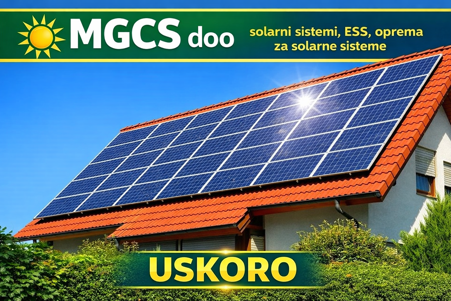 MGCS doo – solarni sistemi, ESS, oprema za solarne sisteme – USKORO
